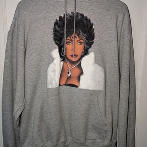 Champion Gray Hoodie with Graphic Design Collaboration